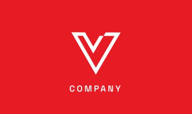 v logo simgesi tasarımı