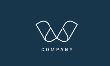 Karanlık arkaplanda soyut harf w 'nin vektör illüstrasyon tasarımı.