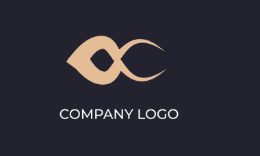 İlk logo c tasarım vektör şablonu. modern c vektör illüstrasyonu