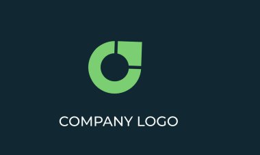 C harfi logo tasarım vektör şablonu