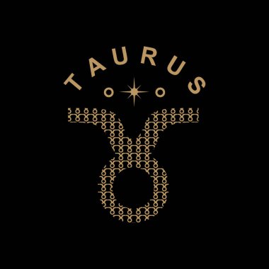 Vektör işareti. Taurus ikonu. Burç işareti