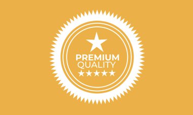 Altın yıldızlı kaliteli etiket