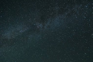 Gece gökyüzü yıldızlar ve galaksi uzayda
