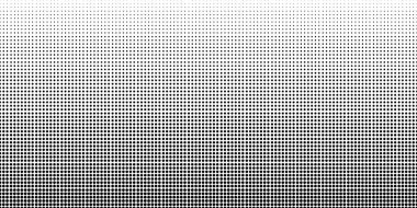 Noktalı yarım ton eğimli doku arkaplanı. Puantiyeli arka plan kayboluyor. Siyah solan çizgi roman sanatının arka planı. Tekrarlanan noktalar arka plan. Yarı Ton Vektör İllüstrasyonu, Şeffaf