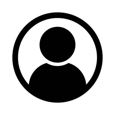 Öntanımlı kullanıcı profili vektörü. Sosyal medya profil resmi sembolü. Kişi simgesi, cinsiyet çizgisi yuvarlak şekil işareti, kullanıcı hesabı dp simgesi şeffaf arkaplanda izole edilmiş, vektör illüstrasyonu.