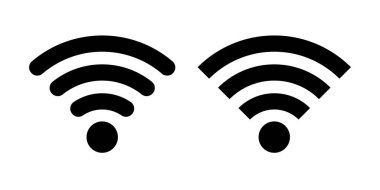 Wifi simgesi, ücretsiz wifi vektör simgesi izole edilmiş ikon, cep telefonu wi-fi ağı seti, siyah wi-fi ağ doğrusal simgesi, clipart wifi vektör çizim sembolü, wi-fi, kablosuz internet sinyali düz uygulama simgesi