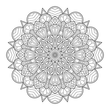 El Çizimi Mandala Renk ve Dekorasyon Tasarımı