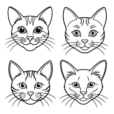 vektör kedi kümesi