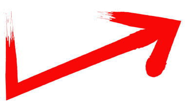 Kalın, soyut bir kompozisyon, belirgin geometrik çizgileri ve keskin açıları olan canlı kırmızı bir şekil, temiz beyaz bir arkaplana karşı. Şekil düzensiz ve dinamik..