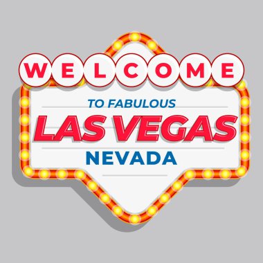 Düz tasarım las Vegas işaret vektör resmi