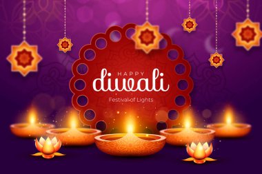 Diwali festivali için gerçekçi bir arkaplan