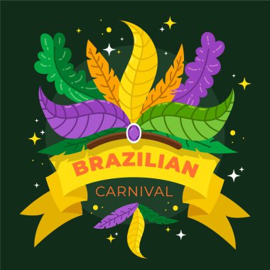 El çizimi Brezilya karnaval vektör görüntüsü