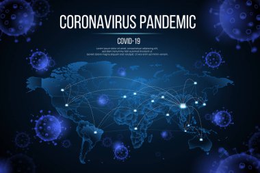 Coronavirus pandemik konsept vektör görüntüsü