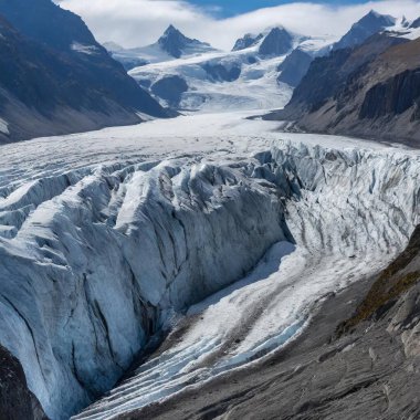 Buzulda buzul ve buz, Alaska Ulusal Parkı, ABD