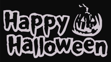 Bu Cadılar Bayramı 'nın siyah beyaz metin logosu.