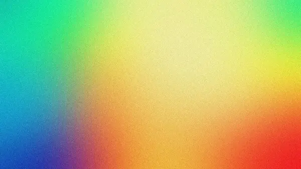 Sarı, yeşil, mavi ve kırmızı tonlarda ince bir tahıl etkisine sahip soyut çok renkli gradyan. Modern arka plan veya dijital sanat için ideal