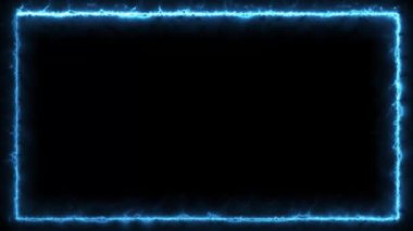 Kusursuz döngü animasyon dikdörtgen kare 4K video hareketi grafiği. Canlandırılmış kenarlıklar parlayan neon ışıklar döngüsü animasyonu. soyut parlayan neon dikdörtgen kenarlık çerçeve çizgisi canlandırması