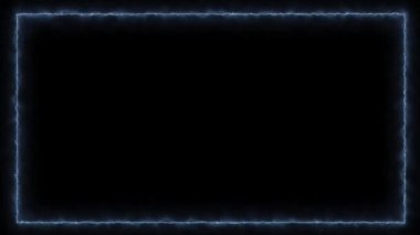 Kusursuz döngü animasyon dikdörtgen kare 4K video hareketi grafiği. Canlandırılmış kenarlıklar parlayan neon ışıklar döngüsü animasyonu. soyut parlayan neon dikdörtgen kenarlık çerçeve çizgisi canlandırması.