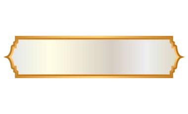 Lüks Altın Arap İslami Sancak Çerçevesi Altın Metin Kutusu