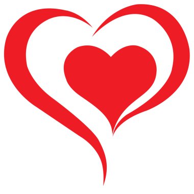 aşk vektör simgesi, açık kalp vektörü, aşk resmi aşk logosu aşk simgesi