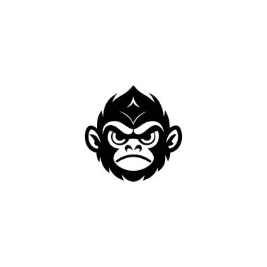 Modern Maymun Kafa Logosu. Modern Monkey Head 'in logo tasarımı. Her sektör için uygundur..