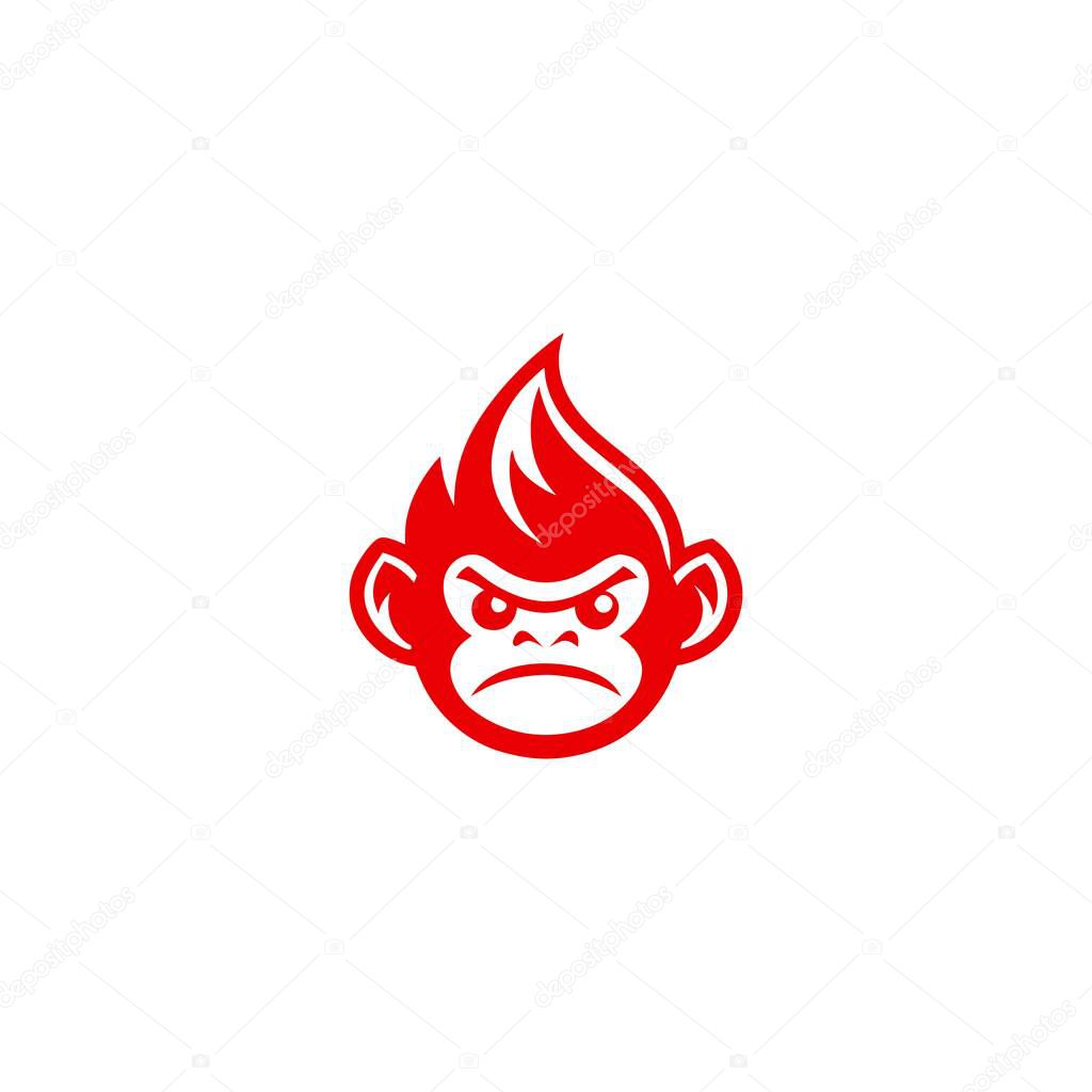 Hot Monkey Logo. modern, minimalist, simple and clean logo, perfect for your project.