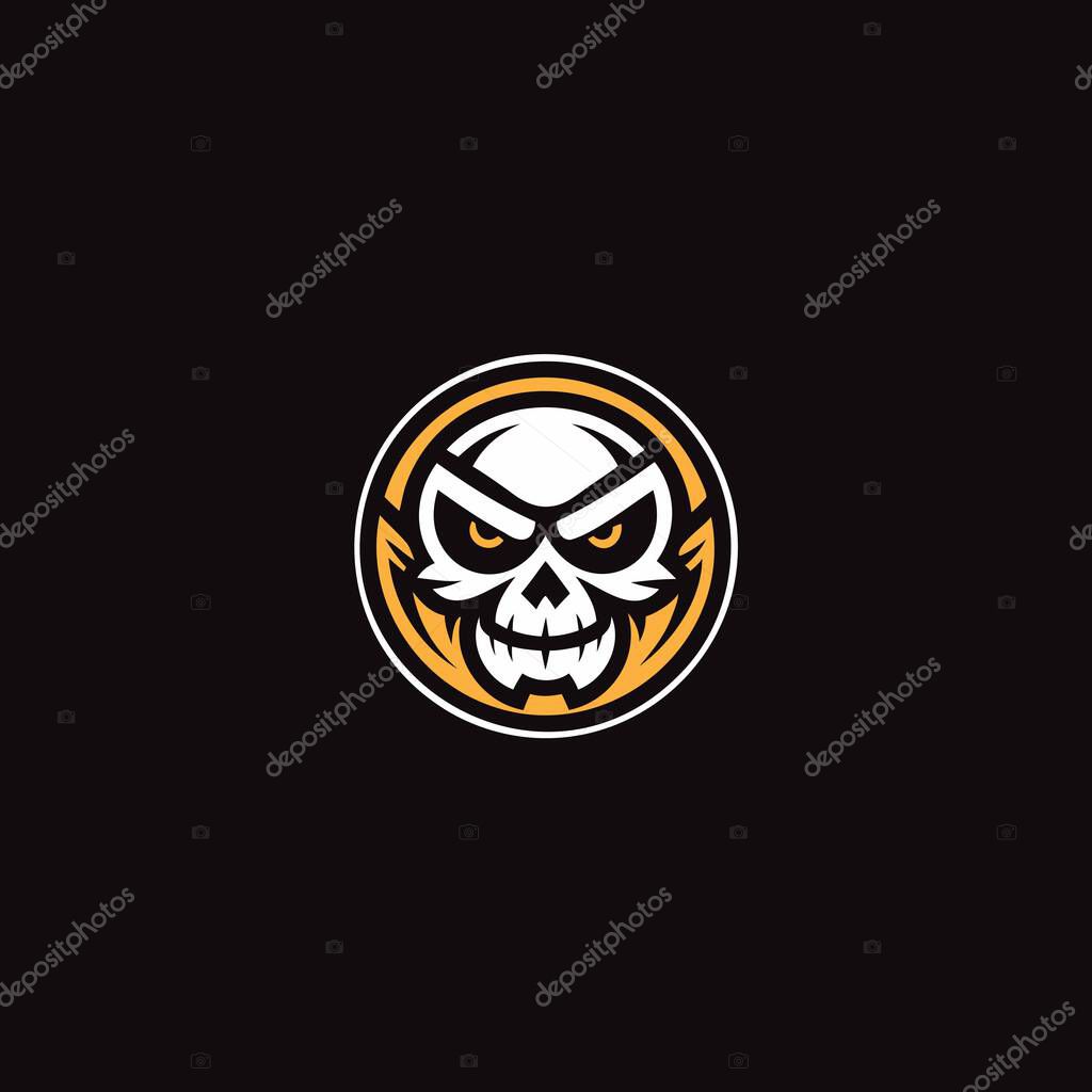 Skull Logo. Simple shapes and unique appearance with minimal details. This logo was created with the concept of a skull head.