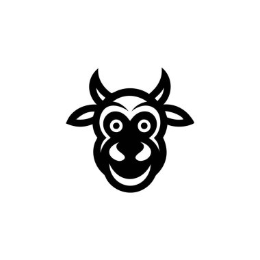 İkonik İnek Başlı Maskot Logosu. Satılık İkonik İnek Başlı Maskot Logosu. Bu logo inek kafası konseptiyle yaratıldı. Çok basit, minimalist, modern, zarif görünüyor..