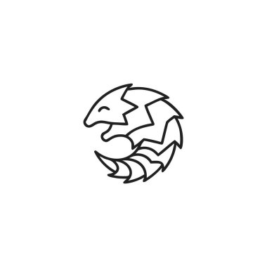 Pangolin Logo Line Art Design. Pangolin Logo made in monoline style very simple not complex to put on your brand. clipart