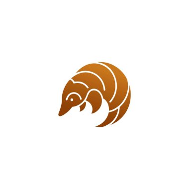 Pangolin logo design. Pangolin Simple Mascot. Pangolin logo design template. clipart