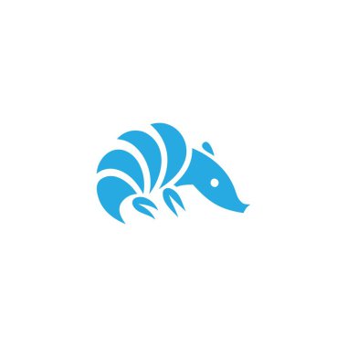 Modern teknolojinin Pangolin logosu. Pangolin Simgesi Siluet Çizimi. Hayvanlar Grafiksel Resim Clip Sanatı