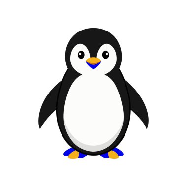 Penguen renklendirme vektörü resim tasarımı kullanılabilir