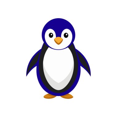 Penguen renklendirme vektörü resim tasarımı kullanılabilir