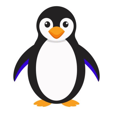 Penguen renklendirme vektörü resim tasarımı kullanılabilir