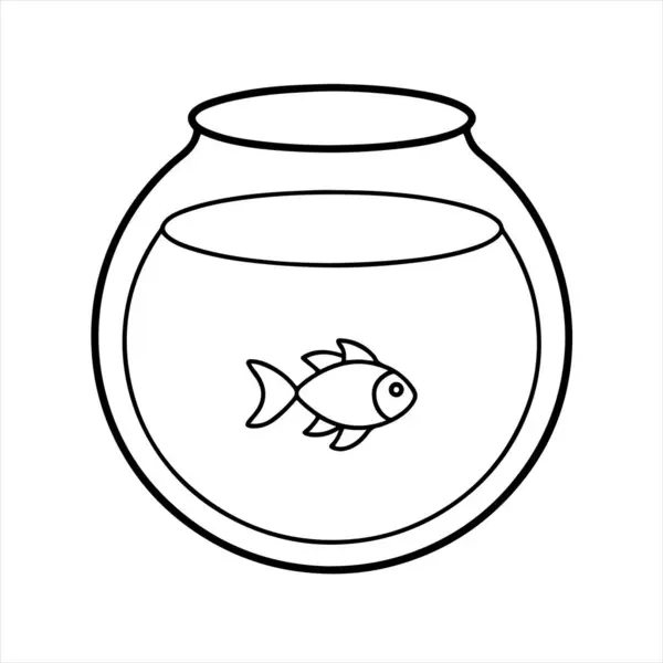 Balık boyama sayfası temiz sanat çizgisi