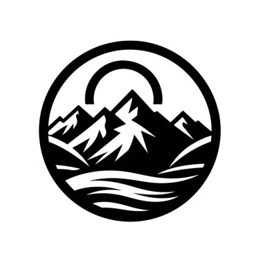 Gün batımı siluet mesafeden dağ