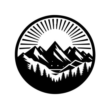 Gün batımı siluet mesafeden dağ