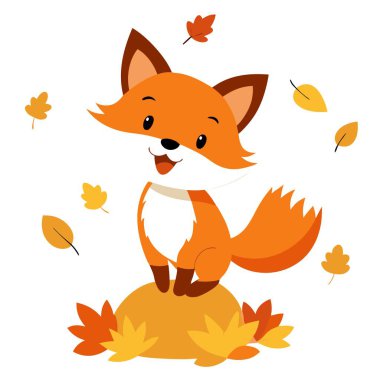 İlginç bir tilki çizimi tasarımı