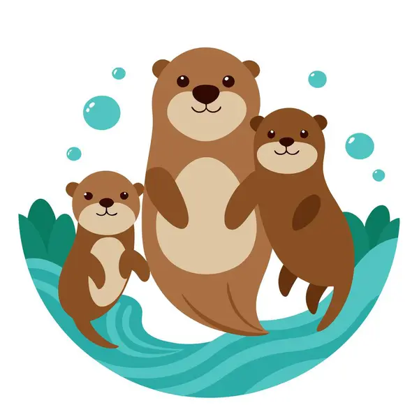 stock vector Otter illustration graphics design