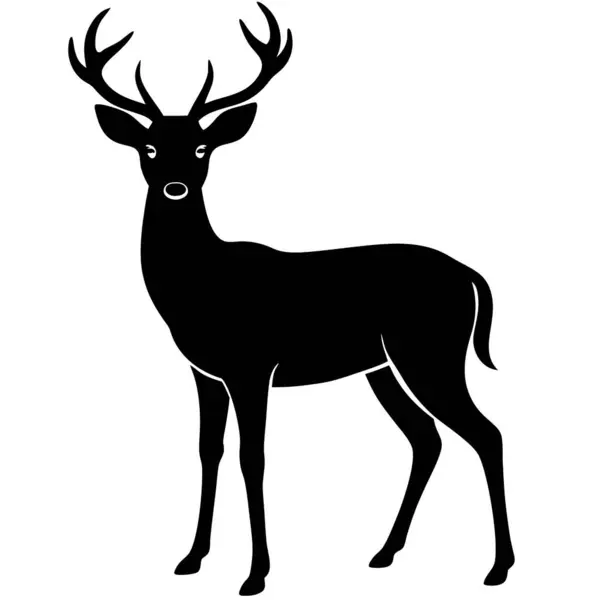 geyik başı siluet vektör tasarımı