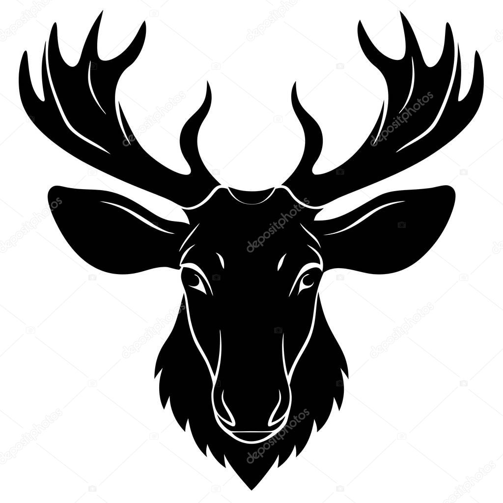 Moose silhouette vector art eps file