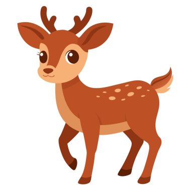 Geyik grafik çizim vektör tasarımı