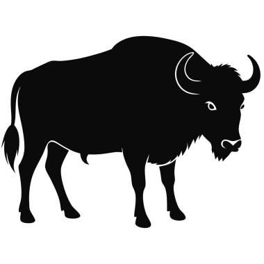 Bizon silueti tasarım vektör sanatı