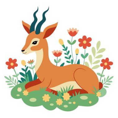 antilop grafik tasarım illüstrasyon vektörü