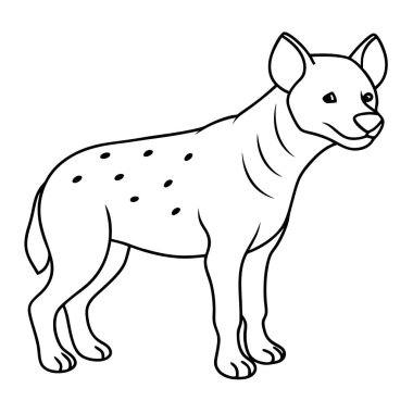  Beyaz arkaplanda sırtlan boyama sayfası