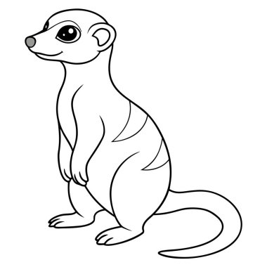 Beyaz arkaplanda mirket boyama sayfası