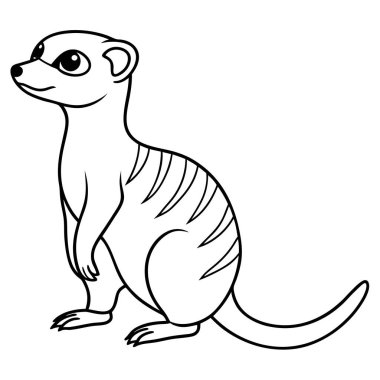 Beyaz arkaplanda mirket boyama sayfası