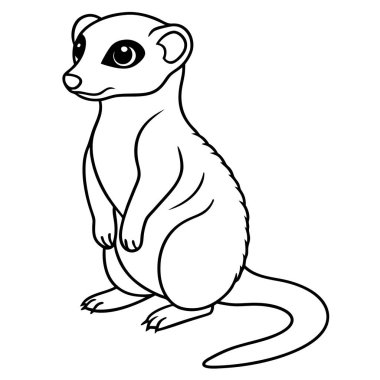 Beyaz arkaplanda mirket boyama sayfası