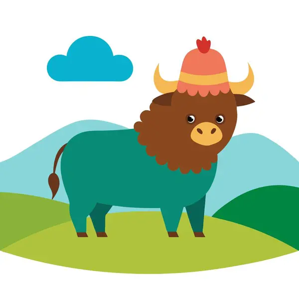 bebek bizon grafik vektör tasarımı