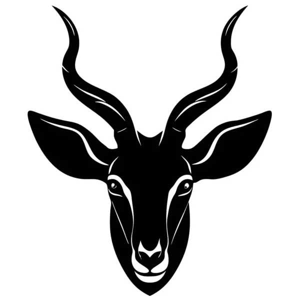 Beyaz arkaplanda antilop silueti tasarımı